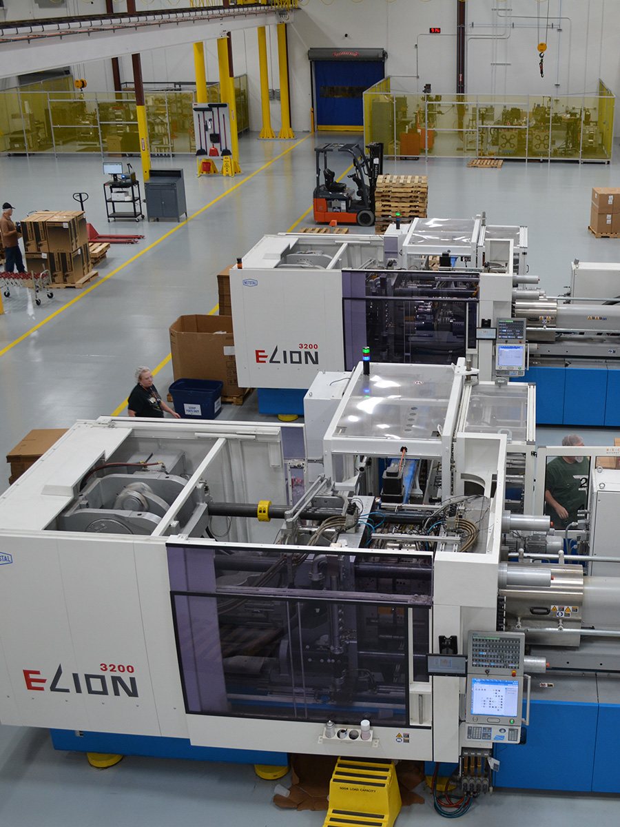 manufacturing machines in use