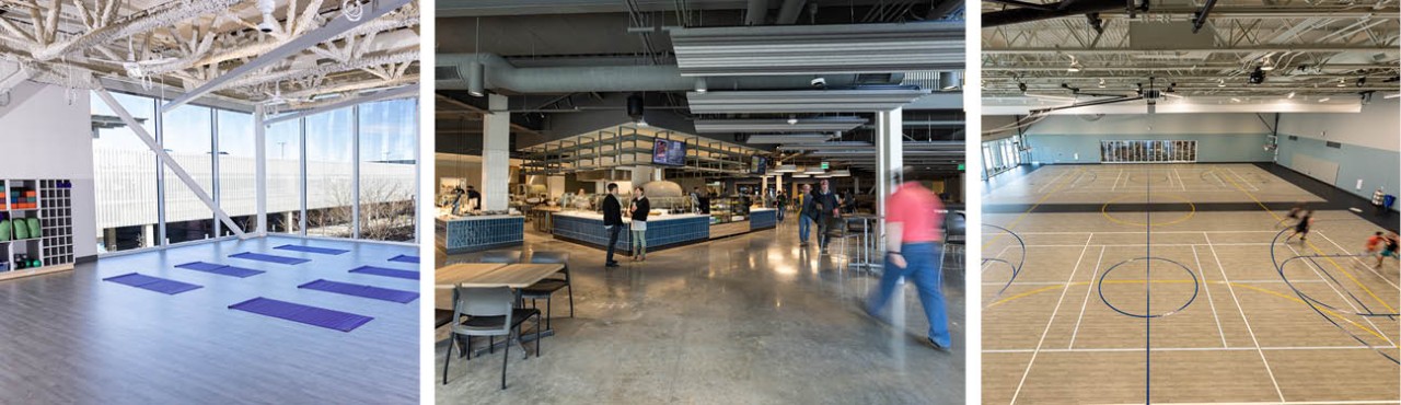 employee spaces in the new Garmin Building 3