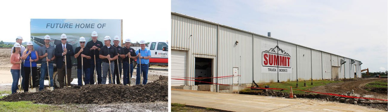 P1 Ground breaking at Summit Truck Bodies in  Wathena Kansas