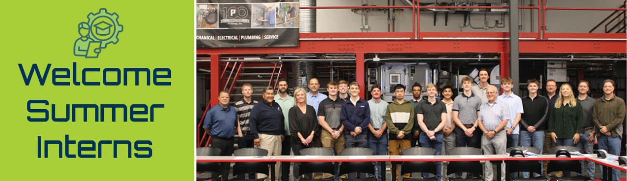 group photo of P1 Construction and P1 Service employees with P1 mentors