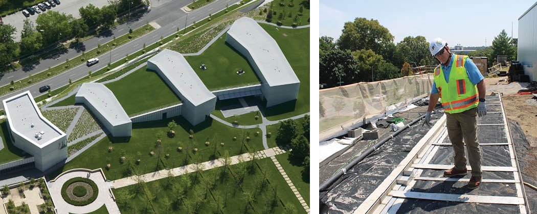 aerial view of the Bloch Building at the Nelson-Atkins Museum of Art