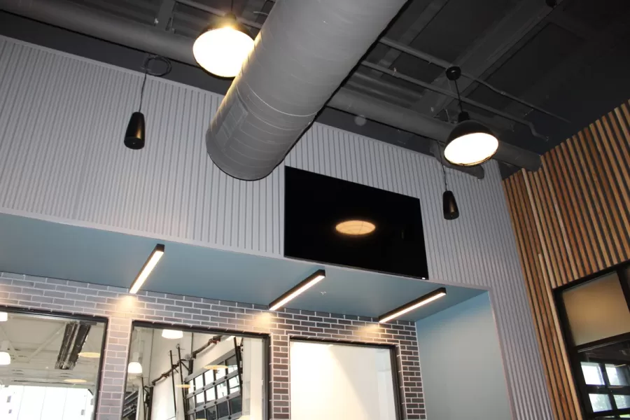 ceiling work featuring TV ceiling work featuring TV