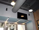 ceiling work featuring TV
