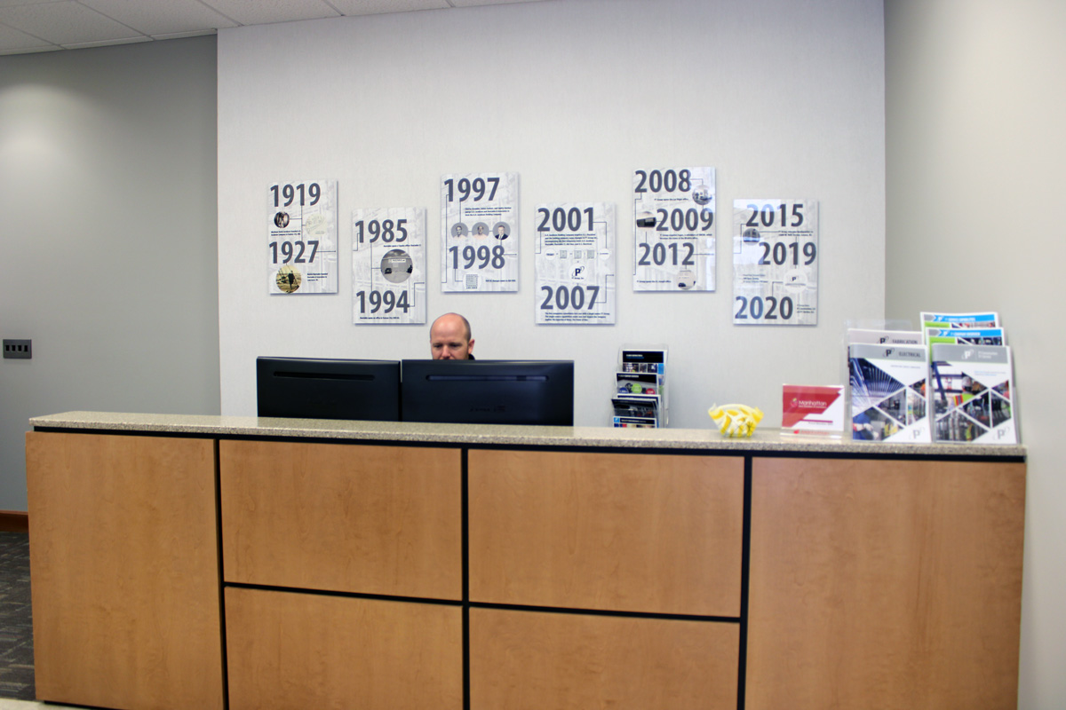 p1 construction, llc reception area
