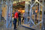 clients examining fabricated modular rooms